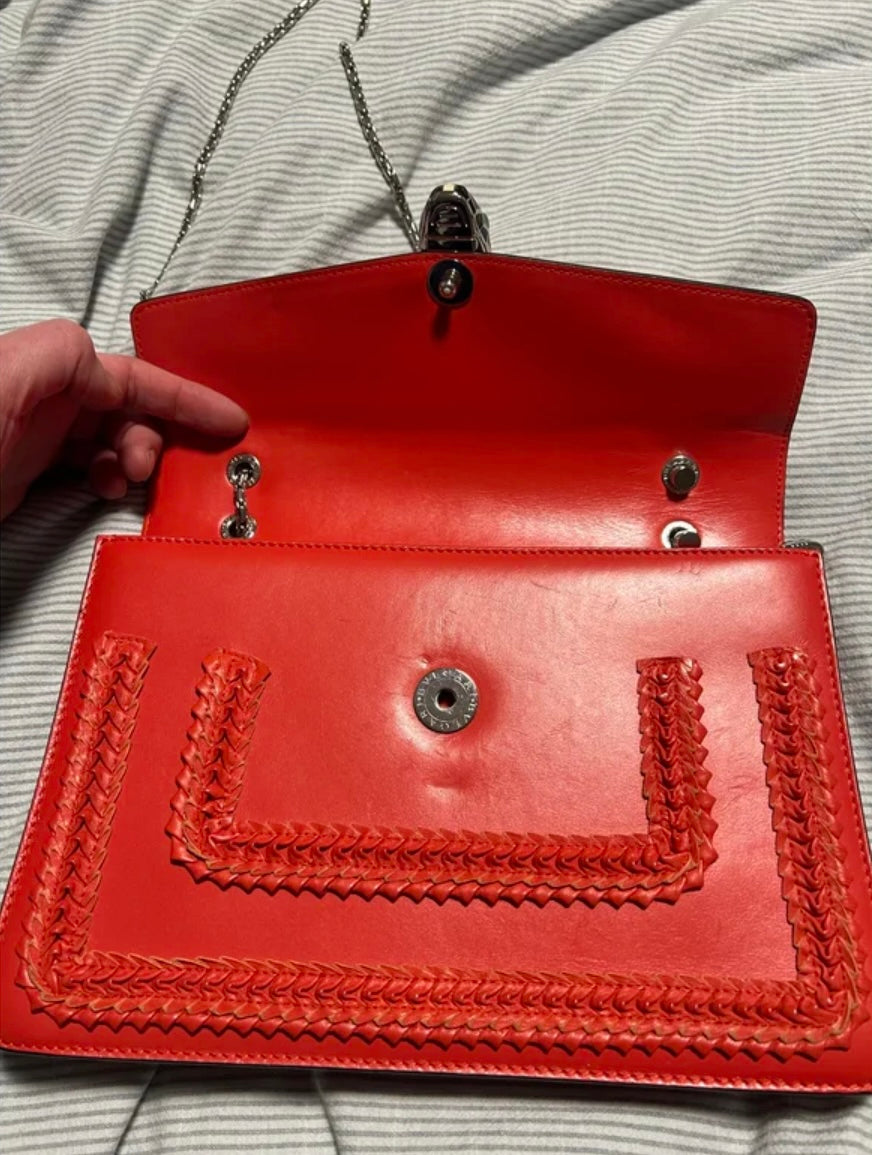 BVLGARI Serpenti Leather Handbag